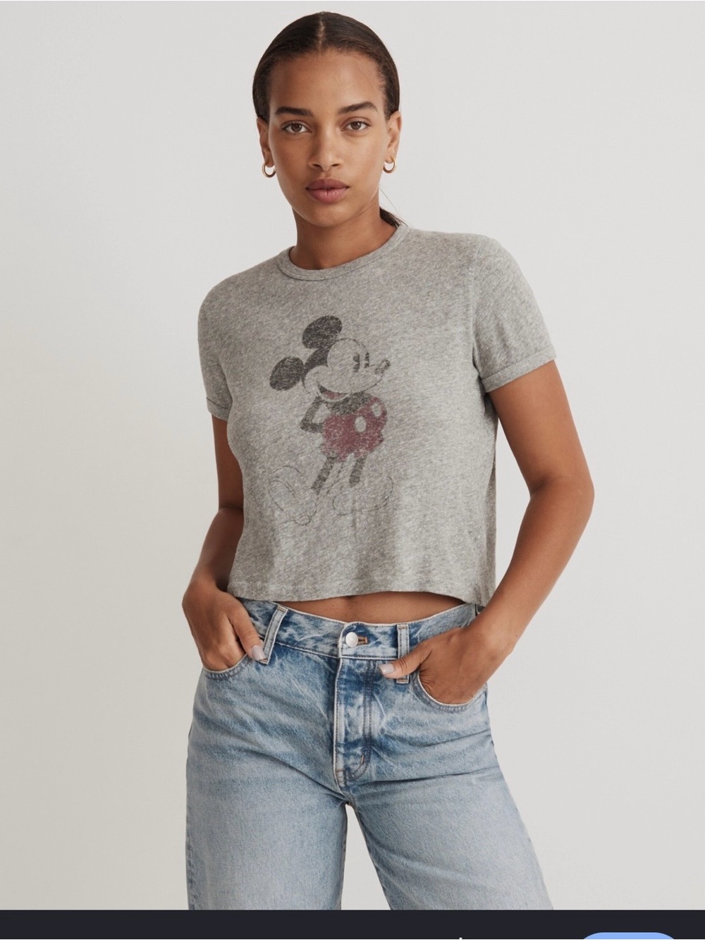 Madewell Cropped T-shirt from the exclusive Madewell x Disney collection